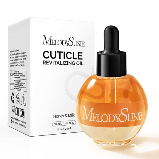 MelodySusie 50ml Honey Milk Cuticle Oil with Olive, Jojoba, Grape Seed& Sunflower Seed - Nourishing & Strengthening Treatment for Dry, Brittle Nails & Cuticles