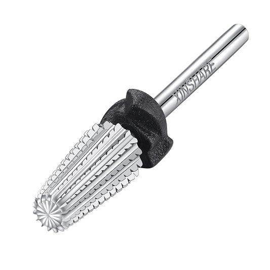 5 in 1 Nail Drill Bit 3/32" Tungsten Carbide Multifunctional Nail Bits Professional Fast Removing Acrylic Hard Gels Cuticle Nail Efile Bit for Nail Drill Machine Extra Coarse(XC)