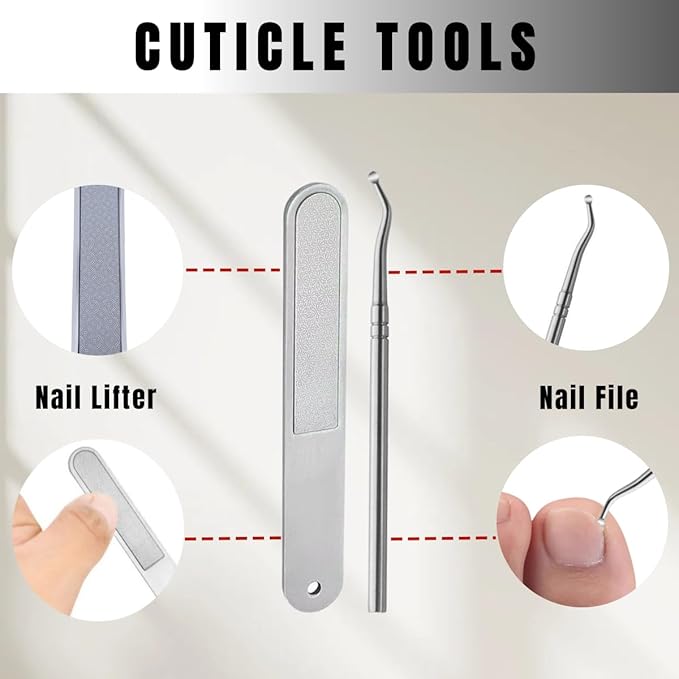 [2+1Pieces] Long Handle Wide Jaw Opening Anti-Splash Slanted Portable Nail Clipper for Thick Nails,Heavy Duty Ingrown Toenail Clippers Nail Cutters,Suitable for Men, Women, and The Elderly - Black