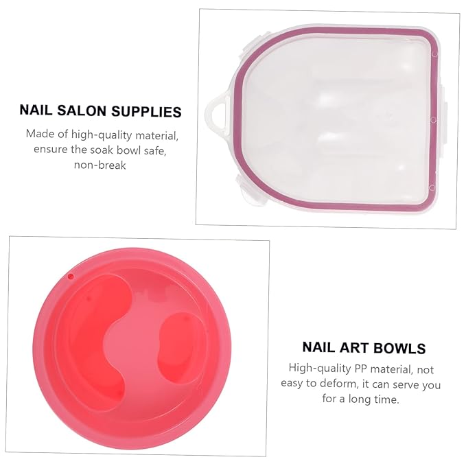 2pcs Hand Soaking Bowl Nail Salon Bowls for Pedicure Scrub Nail Hand Care