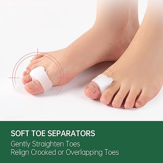 Bunion Toe Corrector Spacer for Women, Pack of 10 Soft Gel Big Toe Separators for Bunion Relief