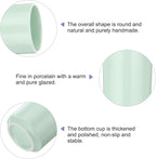HARFINGTON 2pcs Japanese Ceramic Tea Cups 8oz / 240ml Simple Solid Color No - Image 4