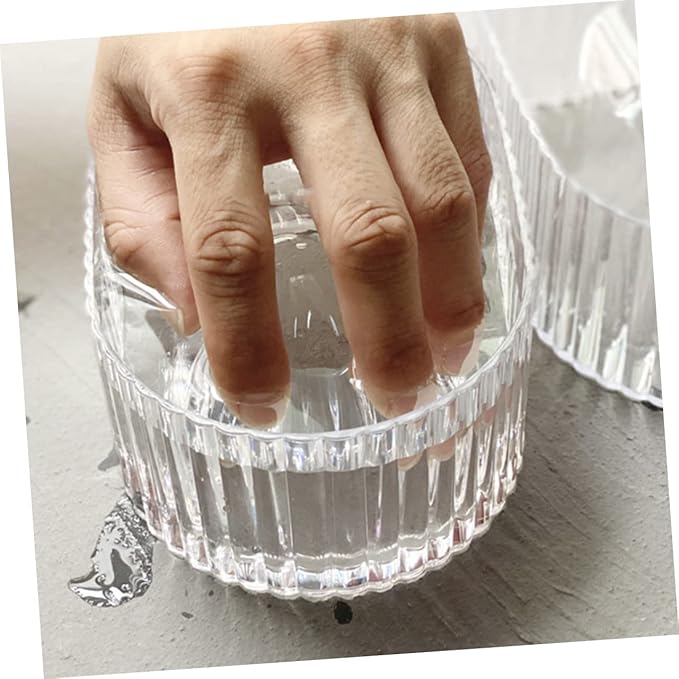 2pcs Clear Nail Soaking Bowl Manicure Soak off Bowl for Gel Polish Removal Nail Removal Tool for Salon Home Use for Cuticle Softening