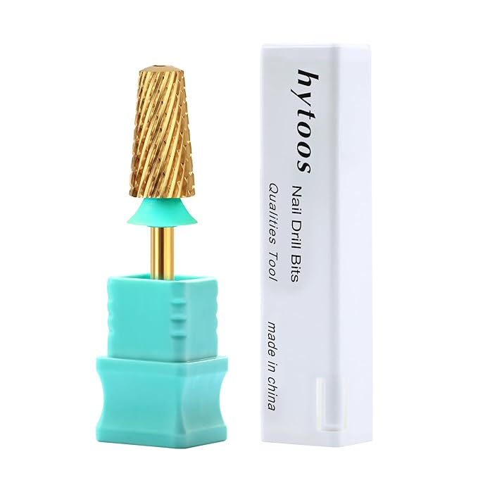 Coarse Safety Tapered Nail Drill Bits,Titanium Coating Round Top 3/32 Carbide Bit, Two-way Rotate for Both Hand, Nails Drills Accessories Gel Remover Tool (C, titanium)