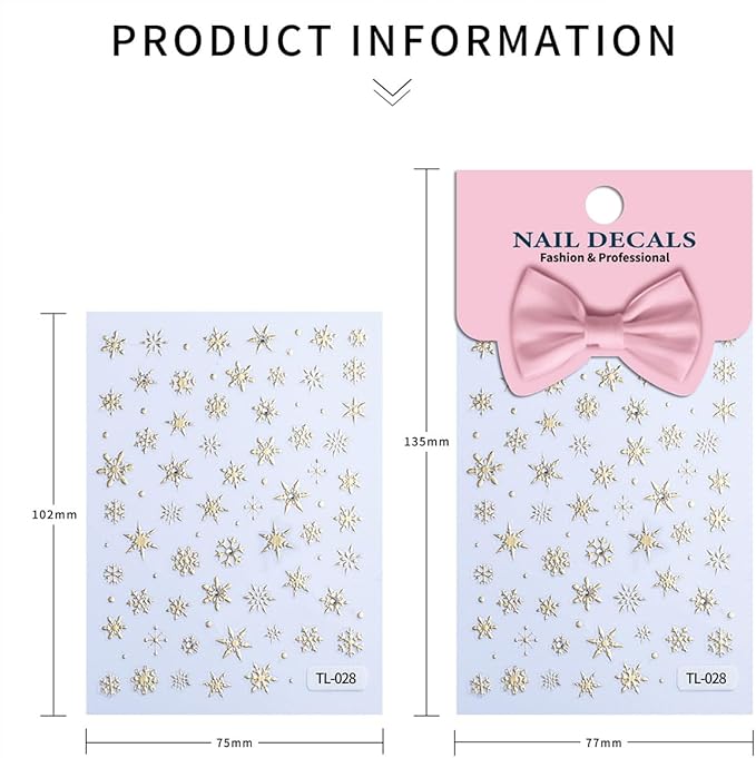 3 Sheets Christmas 5D Embossed Nail Art Stickers White Snowflake with Glitter Gems Nail Art Decals Gold Silver Laser Nail Design Stickers Winter Xmas Nail Stickers for Women DIY Manicure Supplies Kit