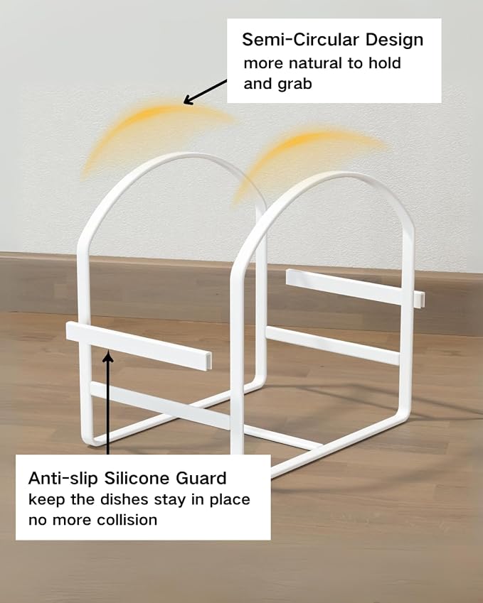 4 Pack Kitchen Plate Holder Organizer - Image 4