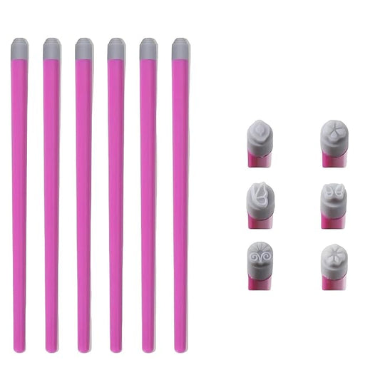 Nail Art Stamping Pen Set – Floral Nail Design Tools for Women and Girl, DIY Nail Doodles Kit – for Party and Homes Manicures – Available in 4, 6, 10, or 15 Pens (6 Pcs nail pen)