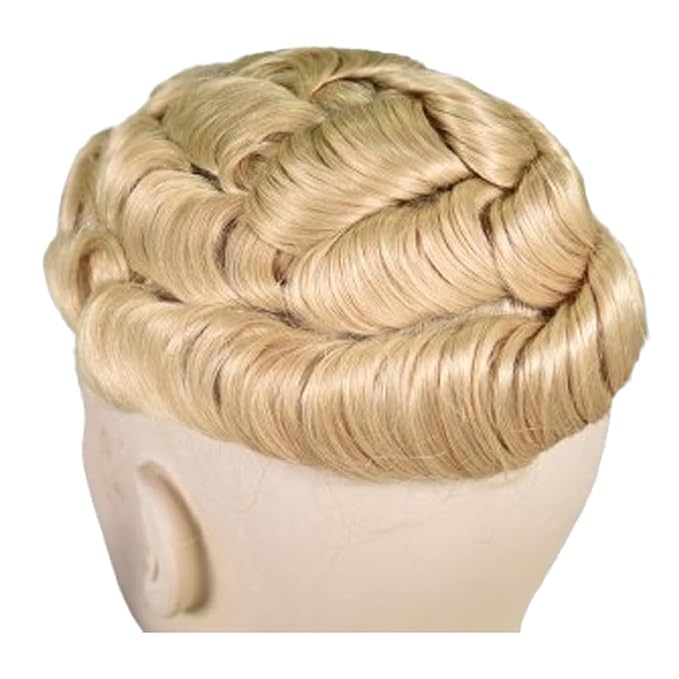 Human Hair Toupee for Men 10x8 Inch,European Human Hair Lace Front Natural Hairline Hair Pieces with 0.06mm Thin Skin PU V-looped Men's Hair Replacement System (#22 color,100% human hair)