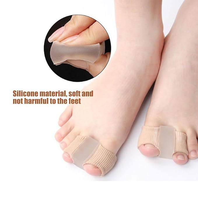 6-pack Toe Separators for Women & Men - Corrector Pads for Hallux Valgus to Relieve Big Toe Discomfort and Foot Pain During Pedicure