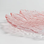 Lead-Free Crystal Glass Irregular Plate Coasters, Gradient Pink, 14.5cm - Image 3