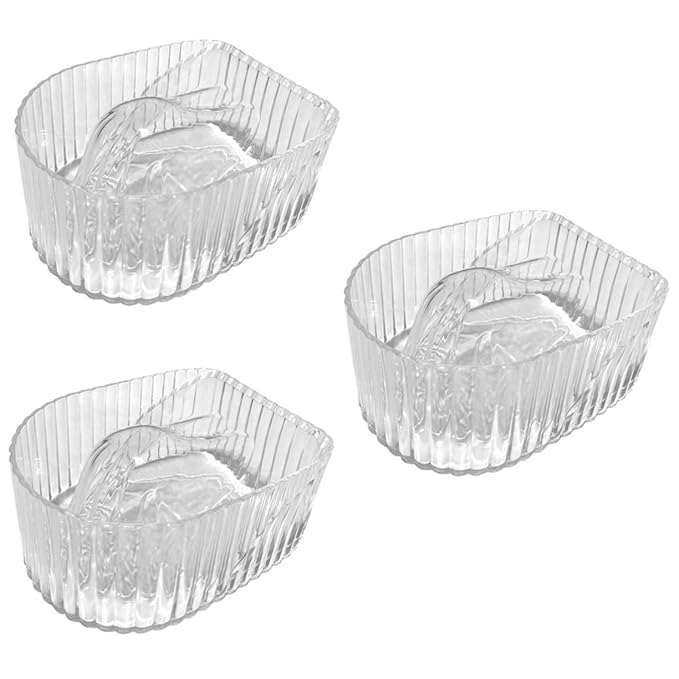 FRCOLOR Glass Nail Soaking Bowl Set 3Pcs for Manicure Nail Polish Remover and Gel Soak off Hand Soaker Bowls for Salon and Home Use 5.78X4.33X7.38 Inches