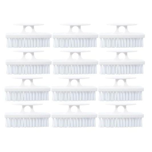 Nail Brush for Cleaning Fingernails, Nail Scrubber Brush, Toe Foot Hands Fingernail Brush Cleaner- Small Scrub Brush- All-Purpose Stiff Cleaning Brush (12 Pack, White)