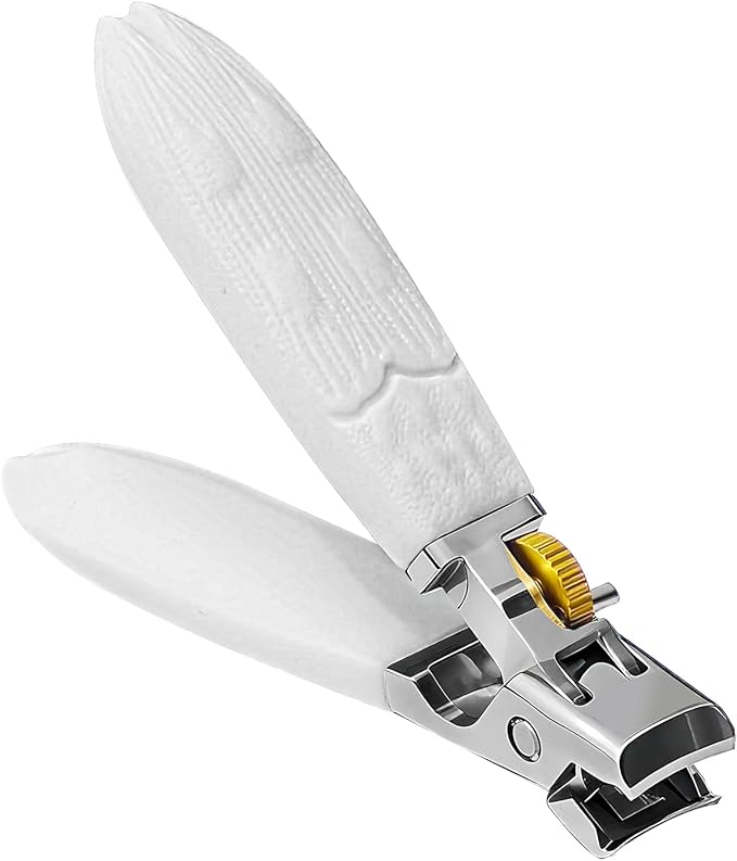 Heavy Duty Nail Clippers for Thick Toenails & Fingernails - Razor-Sharp Stainless Steel Blades with Wide Jaw, Anti-Slip Grip, Safety Lock & Splash Guard (Seniors/Men/Women/Kids)