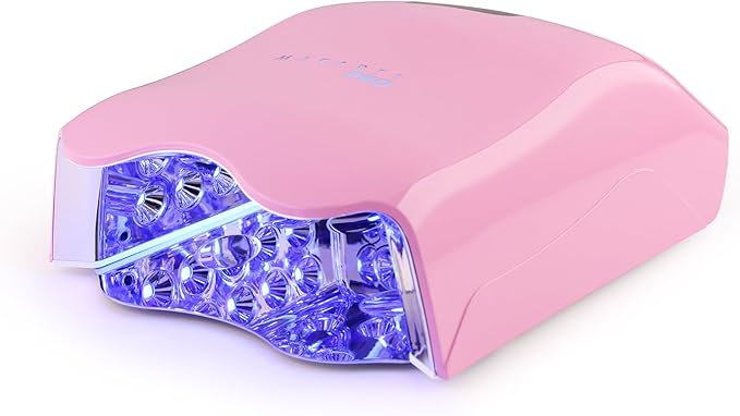 MakarttPro LuxuriaPro 98W Professional UV LED Nail Lamp | 42 Powerful LEDs for Fast and Efficient Curing Gel Nails | Rechargeable 5200mA Lithium Battery | Cordless Nail Dryer - Baby Pink