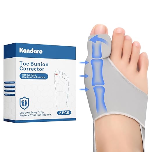 2-Pack Bunion Corrector for Women & Men – Toe Straightener & Spacers, Relieves Bunion, Hallux Valgus & Pain – Comfortable & Breathable, Day & Night Use