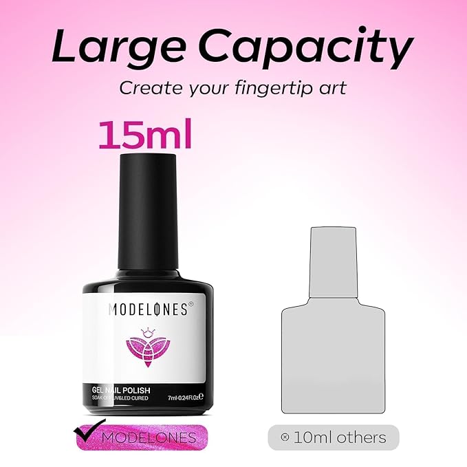 modelones Glassy Cat Eye Gel Nail Polish Glitter Holographic Hot Pink Cat Eye Pink Shimmer Reflective Translucent U v Gel Magnetic Nail Polish Top Coat for Women Girl 15ML