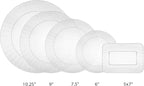 Party Essentials Deluxe Quality Hard Plastic 70 Count Round Party/Salad Plates - Image 3