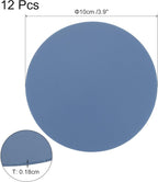 uxcell Round Faux Leather Coasters 4 Inch, Drink Coasters Suit - Image 2