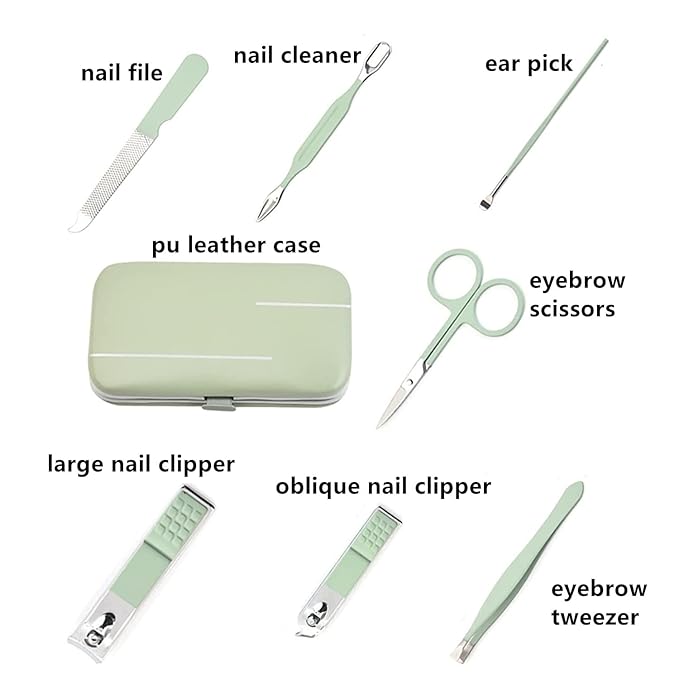 Manicure Set Nail Clipper Set Men Women Nail Clippers Toenail Fingernail Cutters Personal Care Tools Manicure Pedicure Tools with Travel Case Grooming Kit Present for Men Women Family Friends