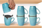 Mug Stackers for Kitchen Cabinets, Coffee Cup Stacker 6-Pack, Individual by ELYPRO