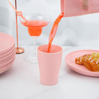32Pcs Pink Plates and Bowls Sets - Image 8