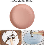 CAMBUY Wheat Straw Plates 4 Pack 10 Inch Extra Large Plate Set | Unbreakable - Image 6
