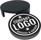 Custom Leather Coasters with Logo - Image 3
