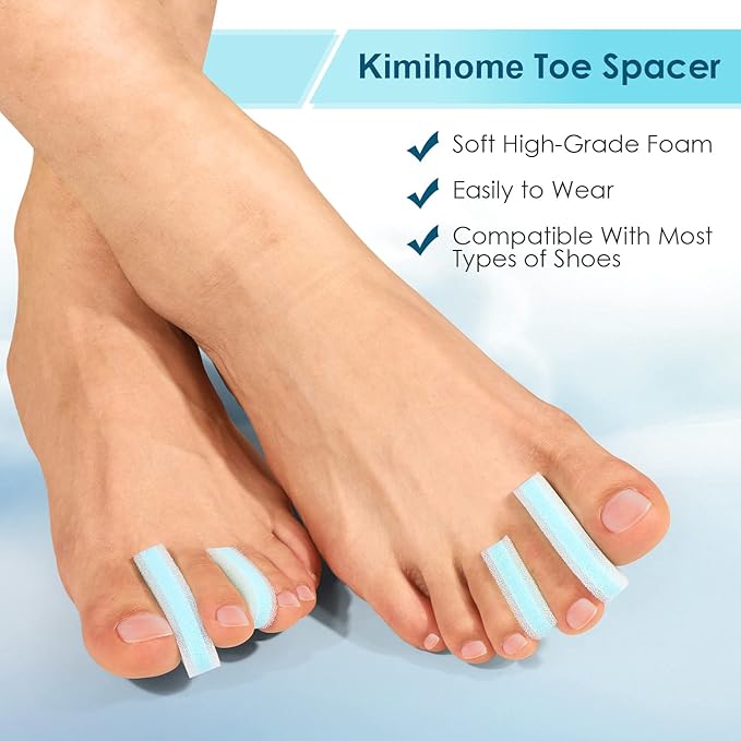 12 Packs Foam Toe Separator，Toe Gasket-Redress Overlapping Toes, Prevent Friction and Release Pressure, Relieve The Pain Caused by Bunions