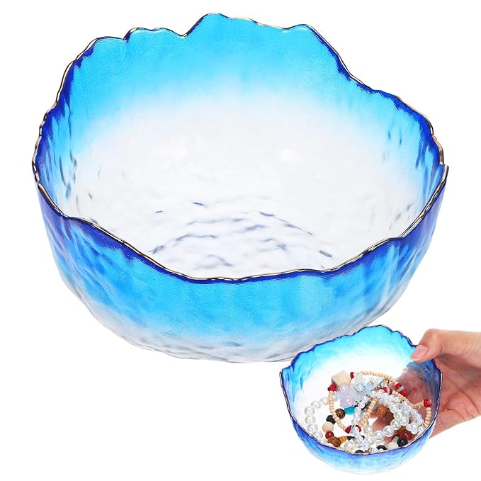 Glass Nail Soaking Bowl, Manicure Hand Soak Bowl, Nail Polish Remover Bowl Manicure Wash Bowls Wash Soaker Glass Supplies，nail Art Tips Bowl for Fingernail Toenail Caring Polish Removal,5.3In
