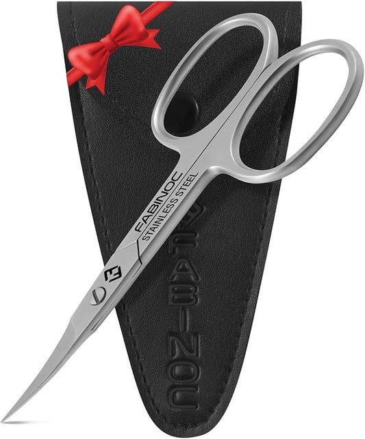 Fine Curved Cuticle Scissors for Nails – German Quality Stainless Steel – Cuticle Scissors for Women – Small Sharp Grooming Scissors for Manicure & Eyebrows