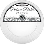Party Essentials Deluxe Quality Hard Plastic 70 Count Round Party/Salad Plates - Image 2