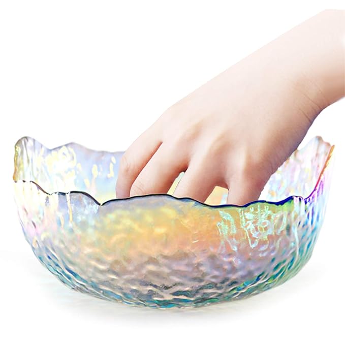 Glass Nail Soaking Bowl, Finger Soaking Spa Bowl, Nail Art Remover Soak Soaker Treatment Bowl, Nail Art Tips Bowl for Fingernail Toenail Caring Polish Removal