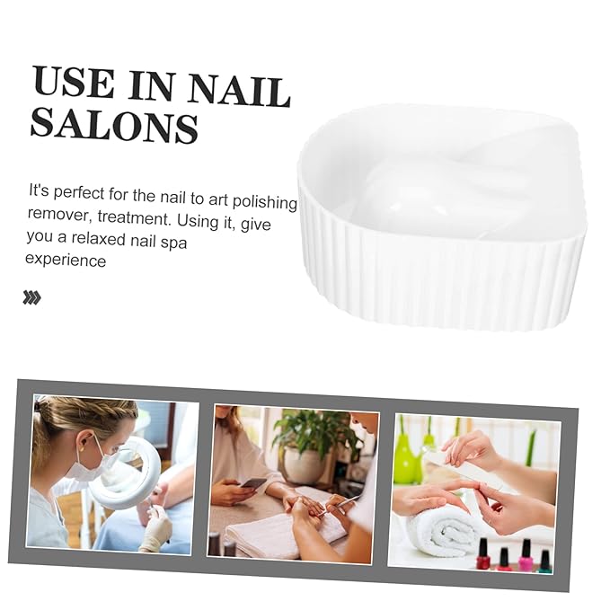Mikinona Nail Soaking Bowl Manicure Soak Off Tool for Gel Polish Removal for Home Salon Use Provides Relaxing Nail Spa Experience Design for Long-term Use