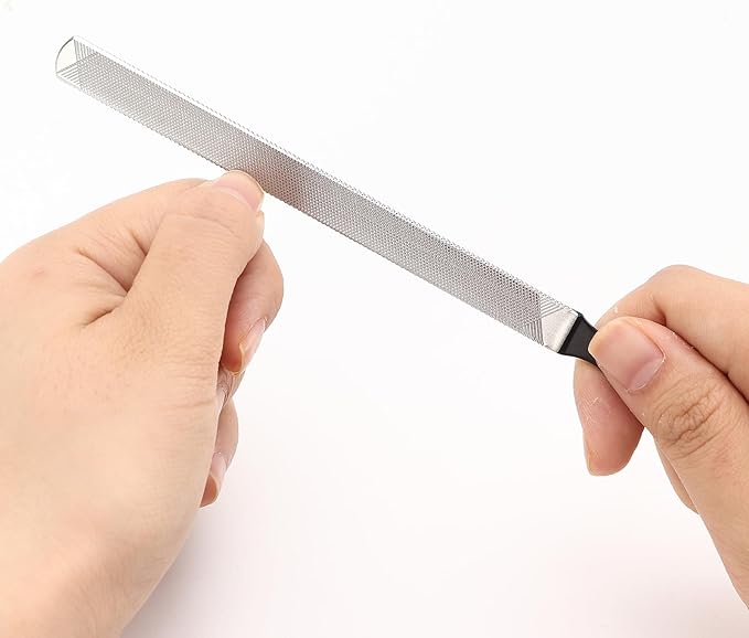 Toe Nail Files for Thick Nails,Professional Stainless Steel Nail File for Fingernails, Toenails, Scraping, Strengthening, Finger Manicure File Women Men Seniors Dogs (Large, 1, Count)