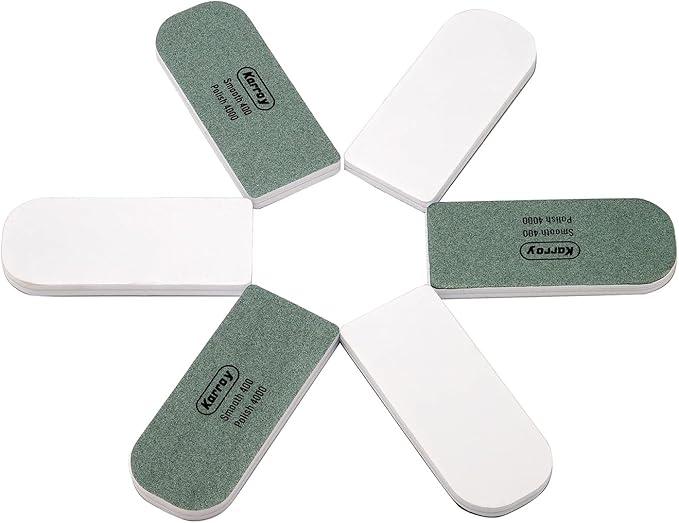 Nail Files and Buffers for Natural Nails Smooth and Polish Gel Surface 400/600/4000 Grit (B-Arch)