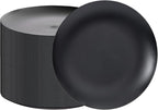 ejonirinjonir 80pcs Heavy-Duty Black Dessert Plates by Ejonirinjonir