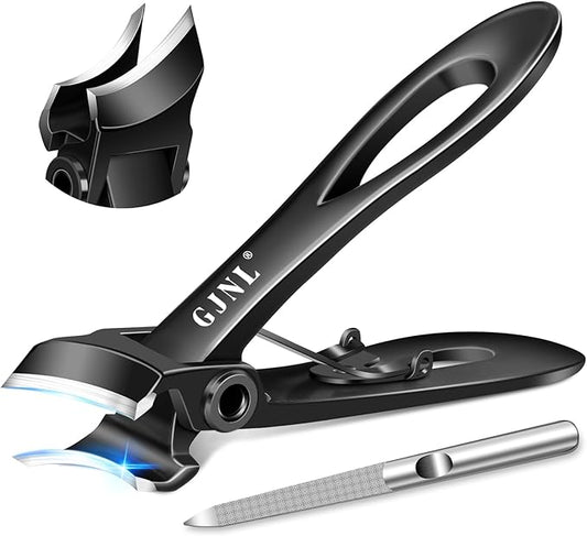 2025 Stocking Stuffers Gifts for Men, Toenail Clippers for Men Thick Nails, Heavy Duty Very Sharp Ingrown Nail Clippers Christmas Xmas Presents for Girls, Black
