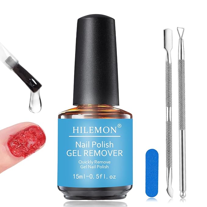 Quick Remover for Gel Nail Polish, Magic Gel Remover Easily Remove Polish in 3min, No Soaking or Wrapping, Professional Nail Remover 15ml