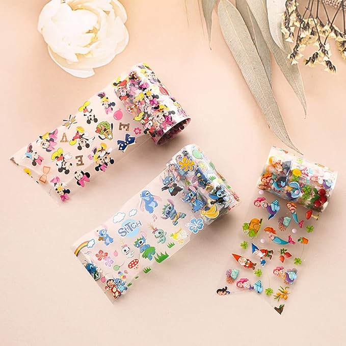 10 Rolls Cute Cartoon Nail Foil Transfer Stickers Nail Art Supplies Designer Nail Stickers Holographic Nail Art Foil Decals Cartoon Nails Designs for Women Acrylic Nails Decoration