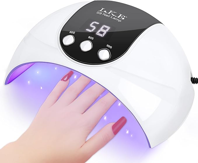 UV Light for Gel Nails,LKE 54W UV LED Nail Lamp with 18 Beads 3 Timer Setting Auto Sensor Nail Dryer Gel Polish Polygel Fast Curing Manicure Professional UV Nail Light Home Salon Nail Tools