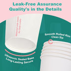 16 oz 160 Pack Disposable Coffee Cups, Bulk White Disposable Paper Cups - Image 4
