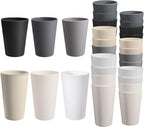 HEYCOME 24 Pcs Unbreakable Plastic Cups Set, Stackable Water Tumblers, Drinking by StayHealthyStayHappy
