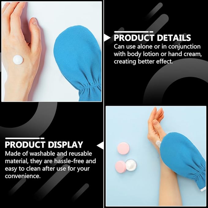 Healifty Exfoliating Gloves Dead Skin Cell Remover Moisturizing Spa Gloves for Hand Care Reusable Washable Gloves for Home and Professional Use