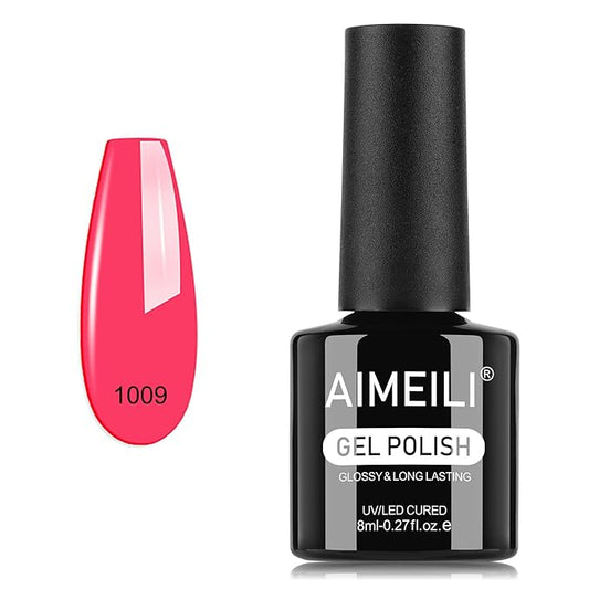 AIMEILI Gel Nail Polish, Hema Free, Cruelty Free, Vegan, Soak Off U V LED Nail Art for Women Girls Manicure Salon DIY Home - 1009 8ml