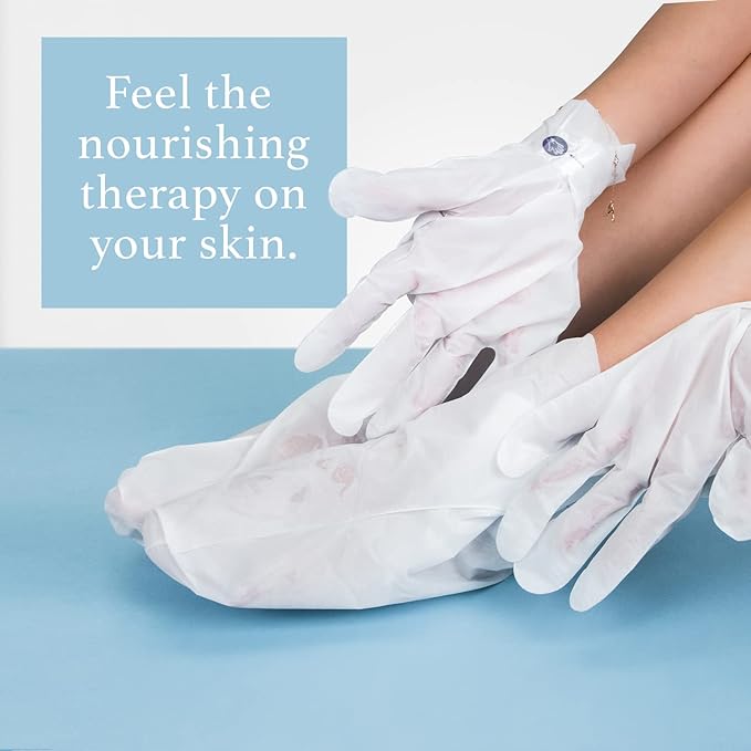 Epielle Hydrating & Moisturizing Hand & Foot Masks 12 Pairs, Relieve and Soften Dry Hands & Cracked Heels with Shea Butter & Sunflower Seed Oil, Korean Skin Care, Spa Set, Self Care Gifts for Women