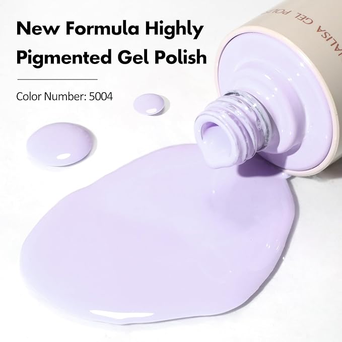 VENALISA Purple Gel Nail Polish 1 Pcs 10ML Pastel Purple Gel Polish Soak Off Salon Manicure DIY at Home Nail Art For Girls Women