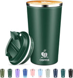 Insulated Travel Coffee Mug Reusable Coffee Tumbler Cup by QEMAUUAHealthyLife
