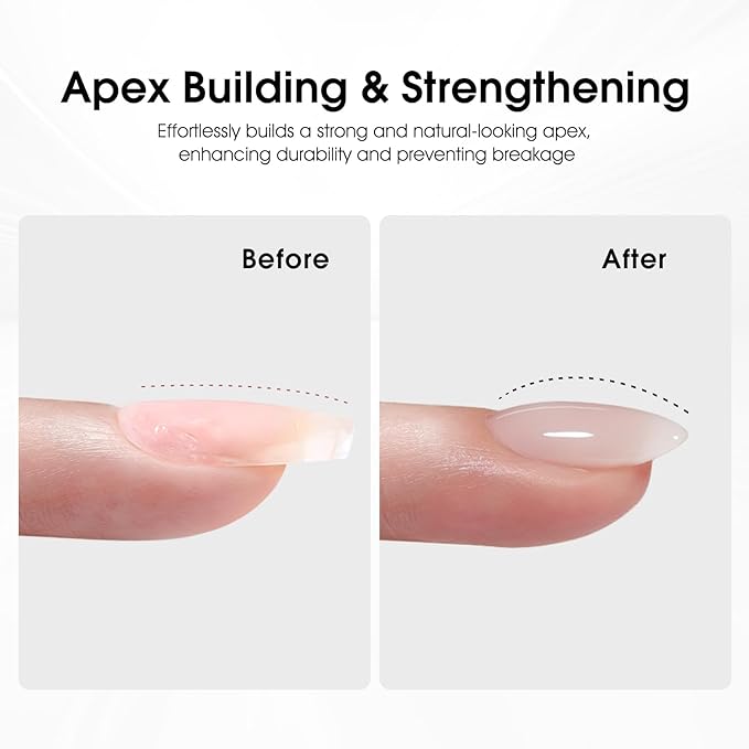 CANNI 6 Pcs 9 Ml Clear Builder Nail Gel Polish Set- Milky White Neutral Nude Pink Colors Builder for Nails Strengthener Gel Thickening Extension for Beginners DIY Home Salon Manicure