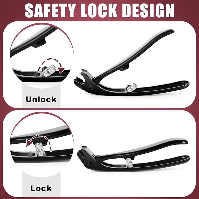 Toenail Clippers for Thick Toenails with Wide Opening, Large Long Handled Angled Toe Nail Clippers for Thick Nails for Seniors, Heavy Duty Nail Clippers with Catcher Gifts for Men & Women