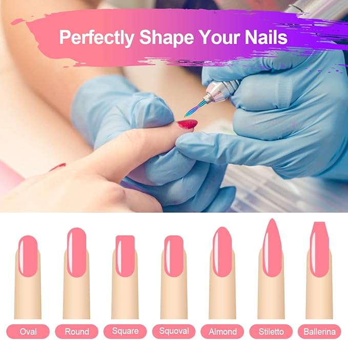 URAQT Nail Drill Bits Set, 11pcs Electric Nail Drill Bits Kit 3/32" Tungsten Steel Carbide Nail Bits, Cuticle Polishing Bits for Acrylic Gel Nails, Electric Nail Files Manicure Pedicure Drill Tool
